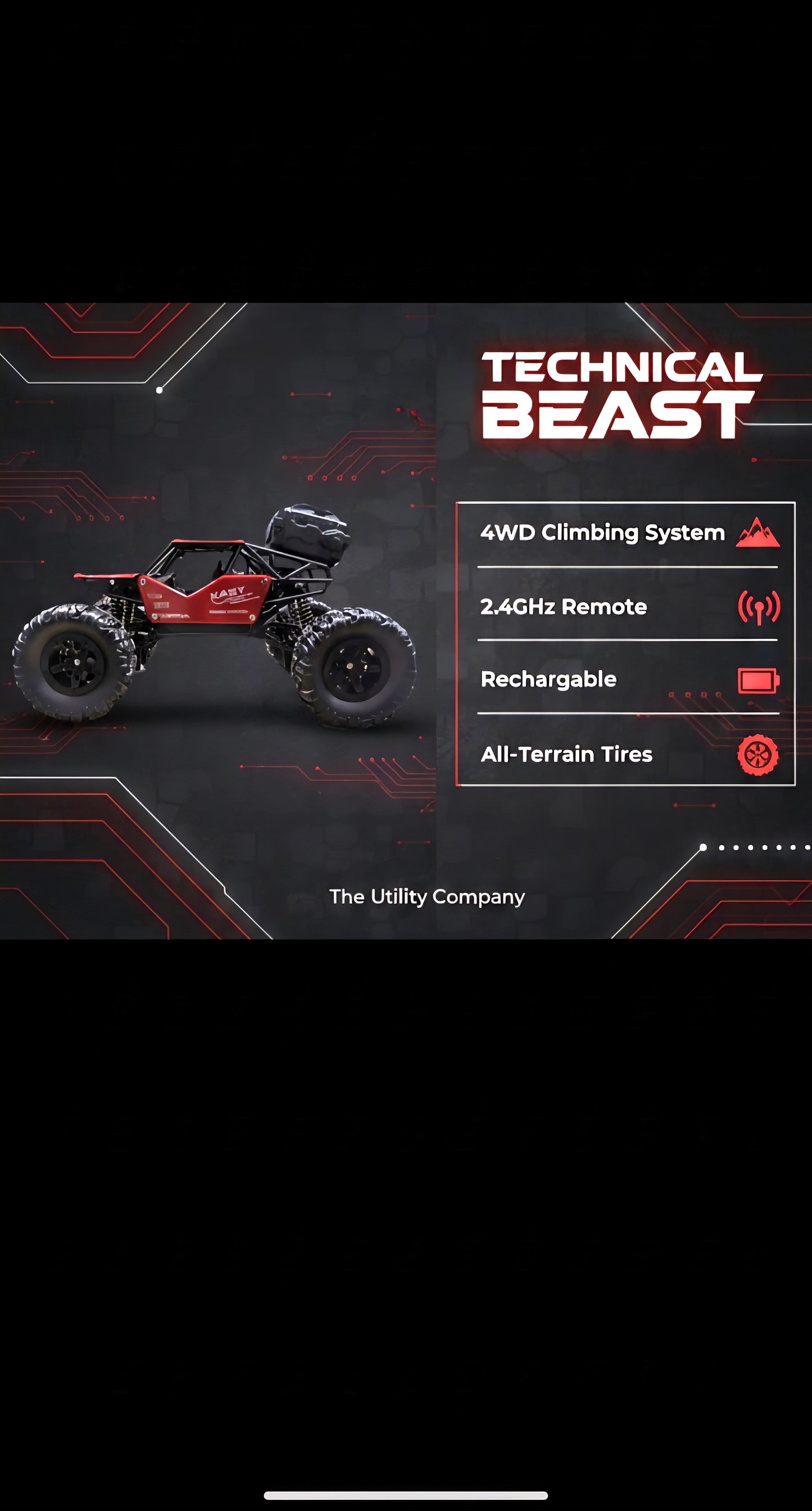 Remote Control Monster Truck Toy – All-Terrain Utility Vehicle for Kids